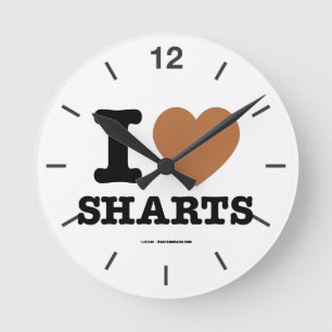 Horloge Ronde I Heart Sharts