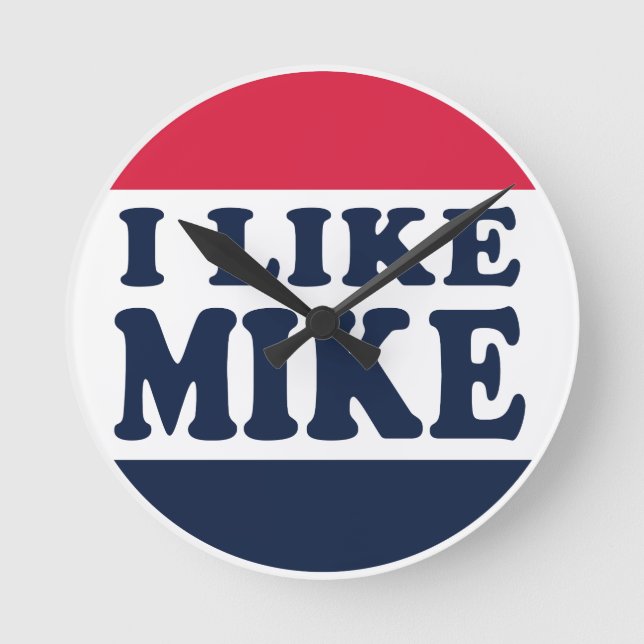 HORLOGE RONDE I-LIKE-MIKE-BUTTON (Recto)