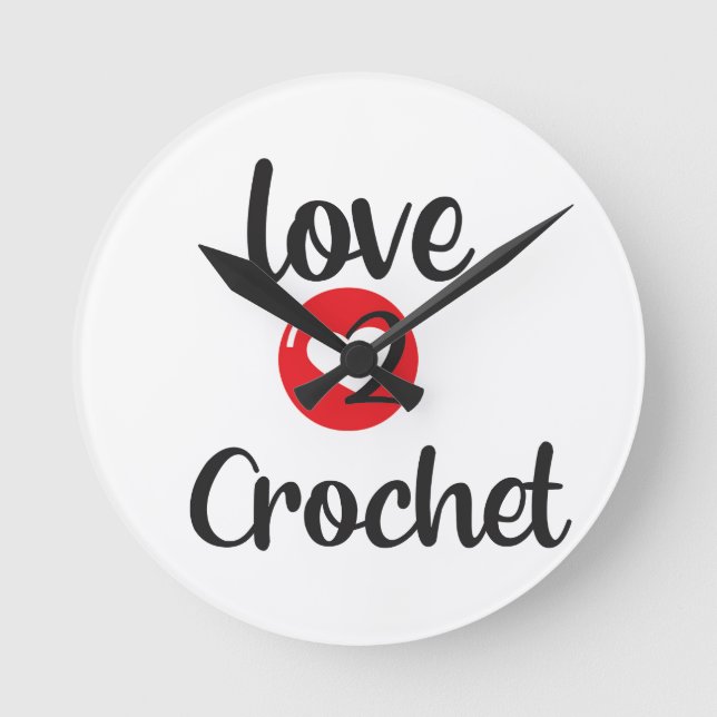 Horloge Ronde I Love 2 Crochet (Recto)