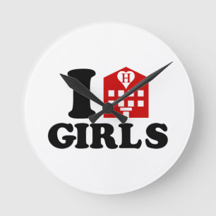 Horloge Ronde I Love Hotel Girls