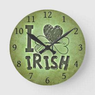 Horloge Ronde I Love Irish