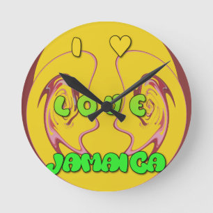 Horloge Ronde I love Jamaica