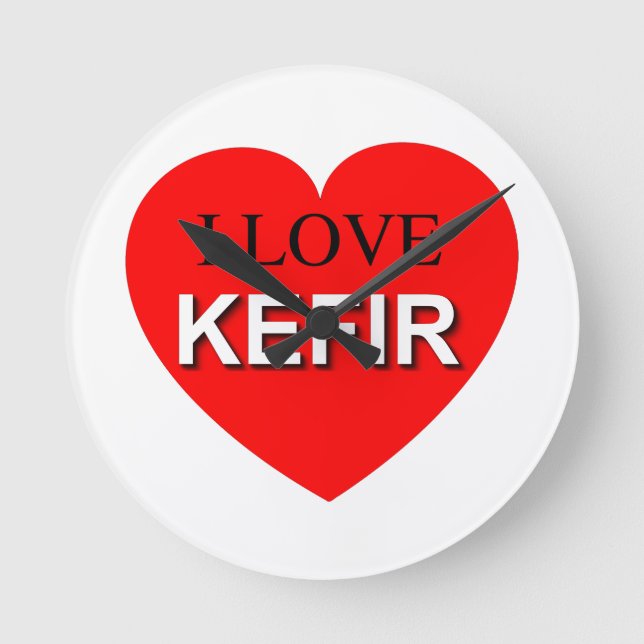 Horloge Ronde I Love Kefir (Recto)