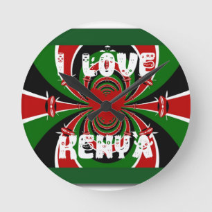 Horloge Ronde I Love Kenya Hakuna Matata Dons