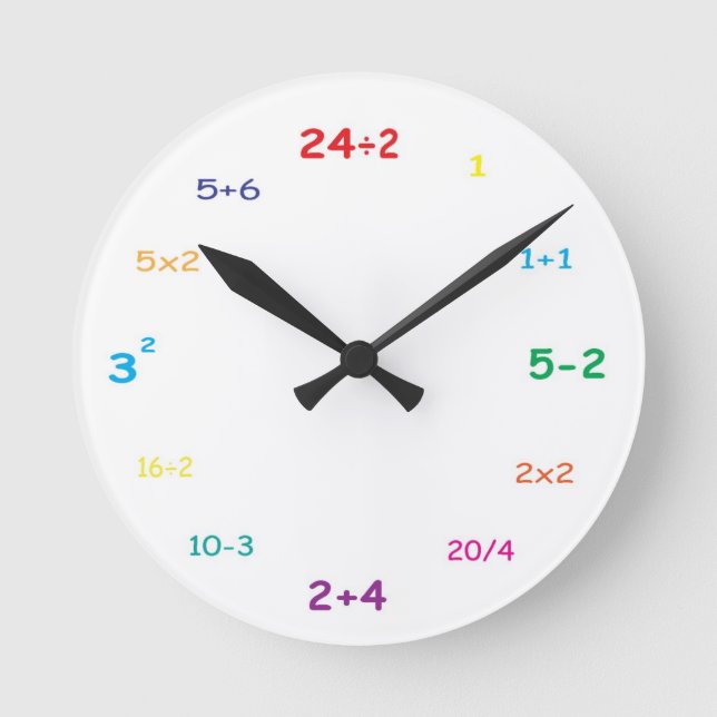 Horloge Ronde I love math ! wall clock (Recto)