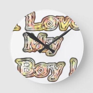 Horloge Ronde I Loy My Boy Design Cool Collection Vintage Texte