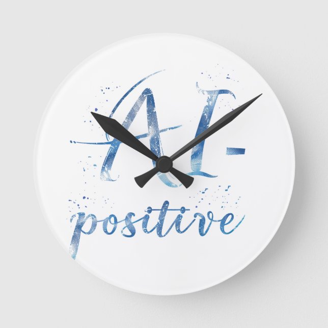 Horloge Ronde IA-Positive Text Art (Recto)