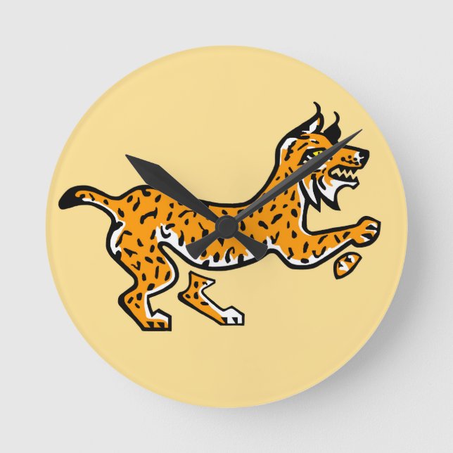 Horloge Ronde Iberian lynx - round clock (Recto)