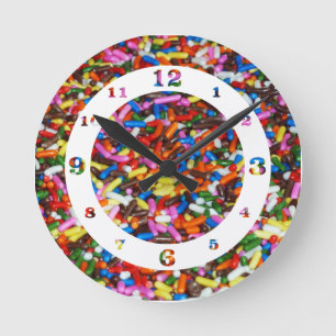 Horloge Ronde Ice Cream Sprinkles