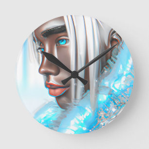 Horloge Ronde Ice Prince Melanin Black Boy Magic Bruh Winter Bro