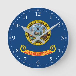 Horloge Ronde Idaho State Flag