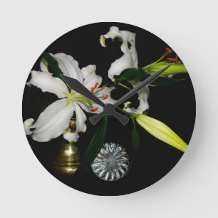 Horloge Ronde Iirsh Design - Collection Cuivre et Fleur