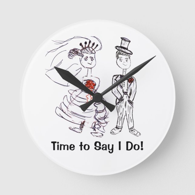 Horloge Ronde Il est temps de dire que je le fais ! (Recto)