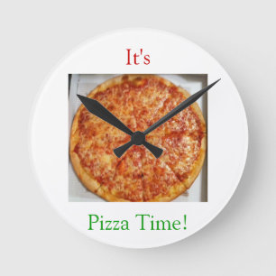 Horloge Ronde Il est temps de pizza !