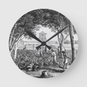 Horloge Ronde Île de la Guam : Indigènes au travail dans le