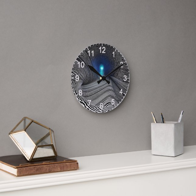 Horloge Ronde Illusion optique d'impression Zebra, (Bureau)