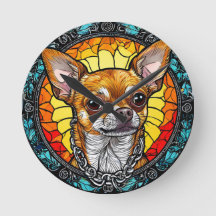 Illustration artistique de Chihuahua en verre colo