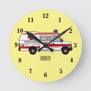 Horloge Ronde Illustration d'ambulance