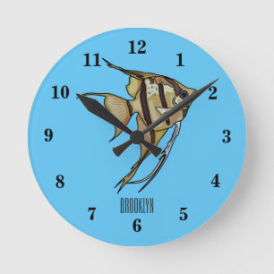 Horloge Ronde Illustration d'angelfish
