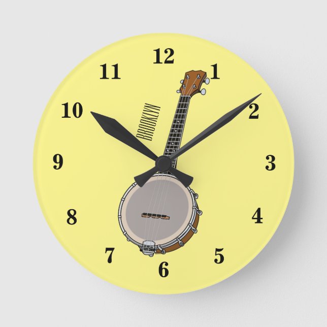 Horloge Ronde Illustration de Banjo (Recto)