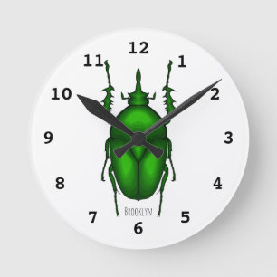 Horloge Ronde Illustration de bug Mecynorhina torquata