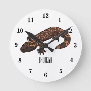 Horloge Ronde illustration de cartoon de monstre de Gila