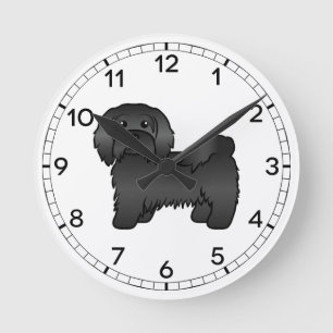 Horloge Ronde Illustration de chien de dessin animé mignon Havan
