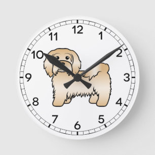Horloge Ronde Illustration de chien de dessin animé mignon Havan