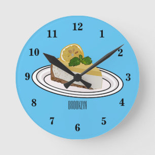 Horloge Ronde Illustration de citron cheesecake