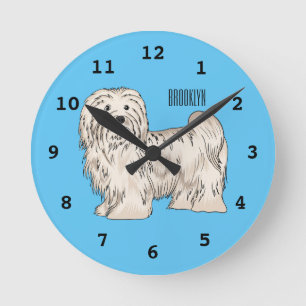 Horloge Ronde Illustration de dessin de chien de Havan