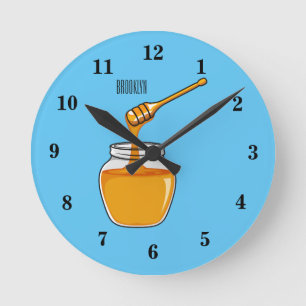 Horloge Ronde Illustration de dessin sur le miel