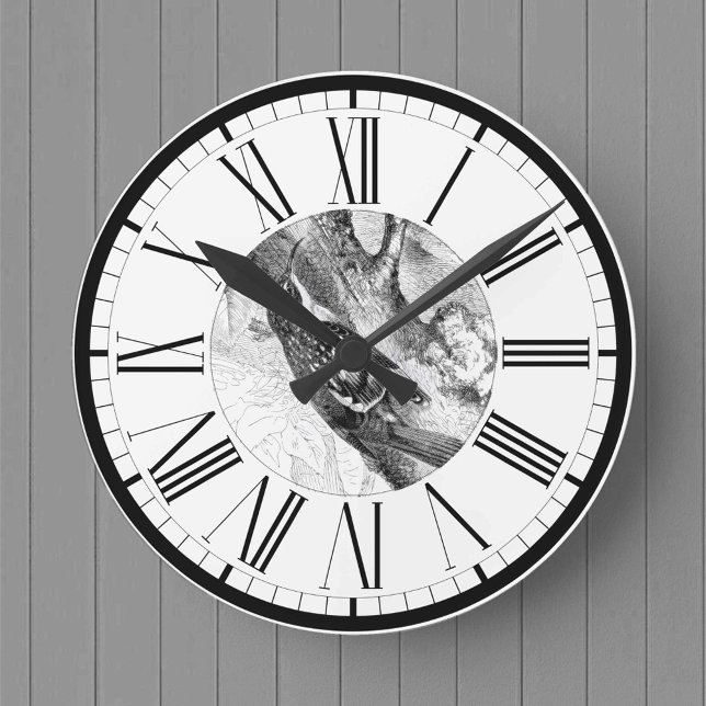 Horloge ronde illustration de Grimpereau des arbre (Créateur téléchargé)