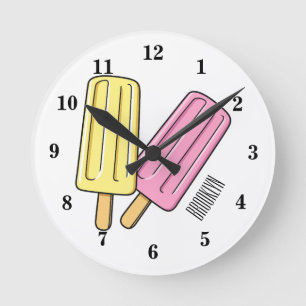 Horloge Ronde Illustration de Ice pop
