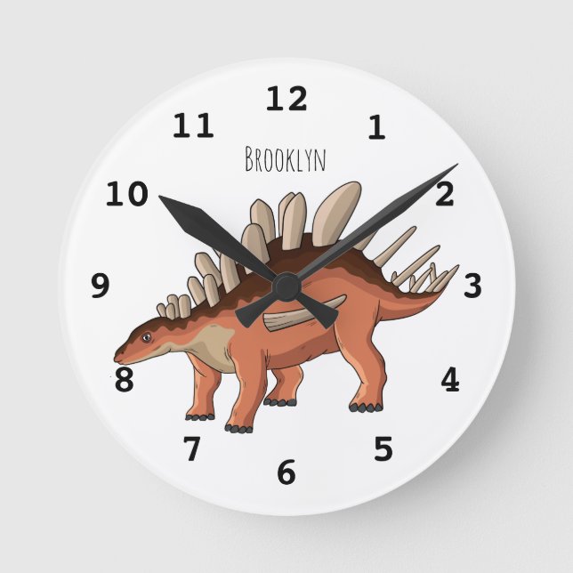 Horloge Ronde Illustration de Kentrosaurus (Recto)