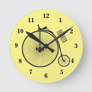 Horloge Ronde Illustration de la bande dessinée de vélo à grande