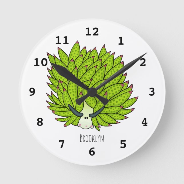 Horloge Ronde Illustration de la feuille de limon (Recto)