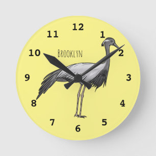 Horloge Ronde Illustration de la grue Demoiselle