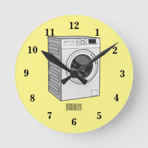 Horloge Ronde Illustration de la machine à laver