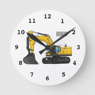 Horloge Ronde Illustration de la pelle Crawler
