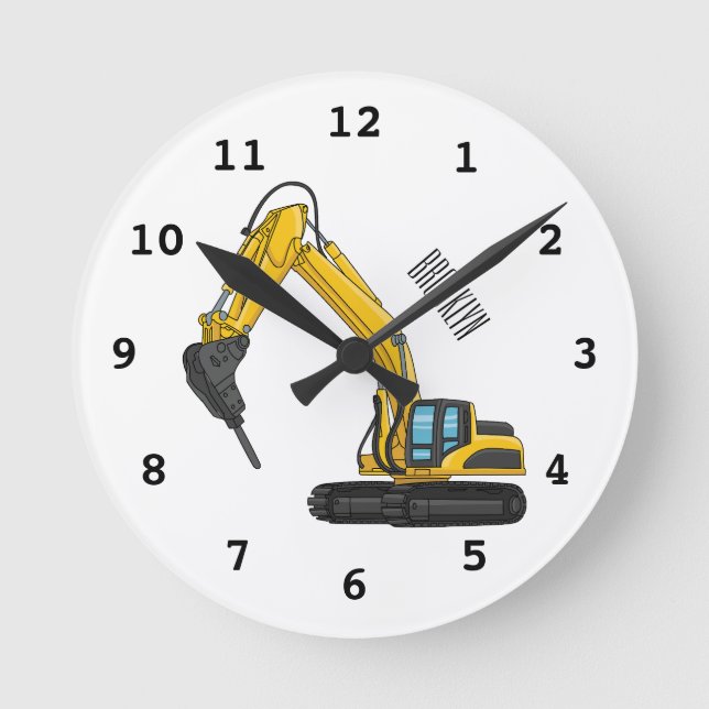 Horloge Ronde Illustration de la pelle de rupture (Recto)