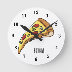 Horloge Ronde Illustration de la pizza