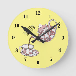Horloge Ronde Illustration de la série Teacup