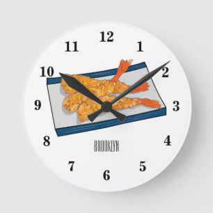 Horloge Ronde Illustration de la tempura crevette