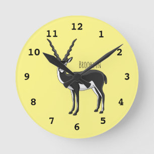 Horloge Ronde Illustration de l'antilope Blackbuck