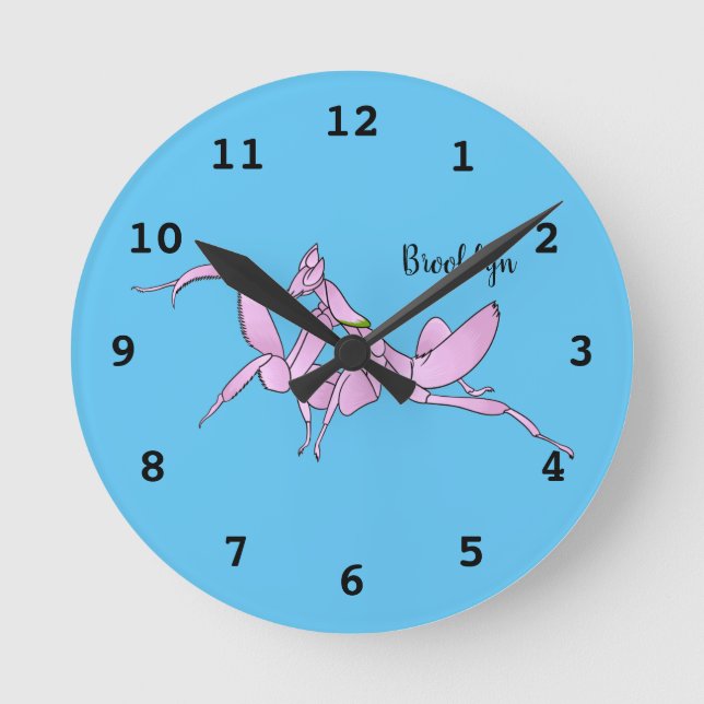 Horloge Ronde Illustration de l'orchidée mante (Recto)