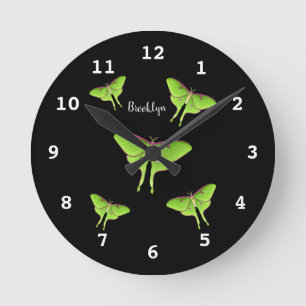 Horloge Ronde Illustration de Luna Moth 