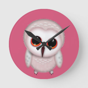 Horloge Ronde Illustration de petite chouette mignonne