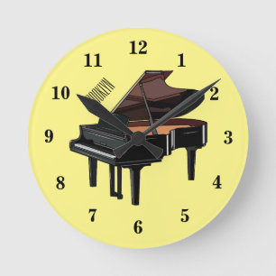 Horloge Ronde Illustration de piano