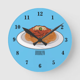 Horloge Ronde Illustration de Spaghetti