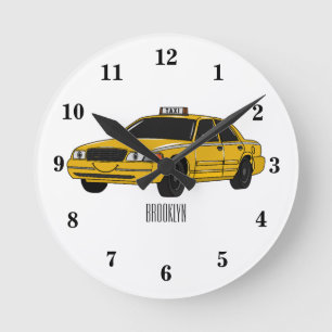 Horloge Ronde Illustration de taxi